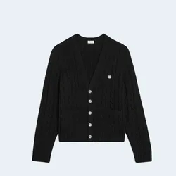 셀린느 케이블 니트 캐시미어 트리옹프 가디건