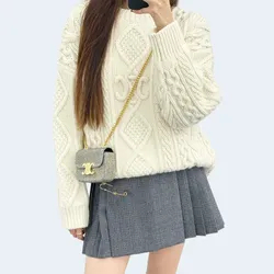 셀린느 아란 캐시미어 울 크루넥 스웨터