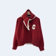 셀린느 숄 크루넥 니트 스웨터