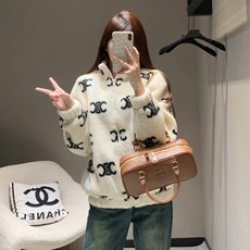 셀린느 후리스 시어링 퍼후드 자켓