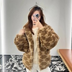 셀린느 후리스 시어링 퍼후드 자켓