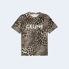 셀린느 레오파드 프린트 티셔츠