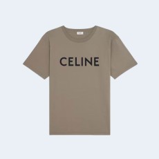 셀린느 파리 저지 루즈 티셔츠 카키