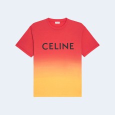 셀린느 코튼 저지 멀티컬러 루즈 티셔츠