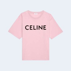 셀린느 파리 저지 루즈 티셔츠 핑크