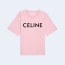 셀린느 파리 저지 루즈 티셔츠 핑크