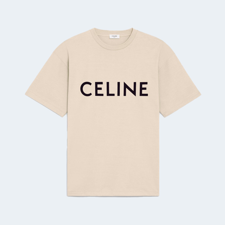 셀린느 파리 저지 루즈 티셔츠 베이지