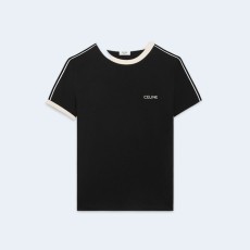 셀린느 레귤러 핏 저지 코튼 티셔츠 2X15N6