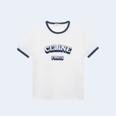 셀린느 로고 반팔 티셔츠 화이트