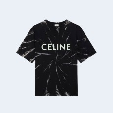 셀린느 타이다이 코튼 루즈 티셔츠