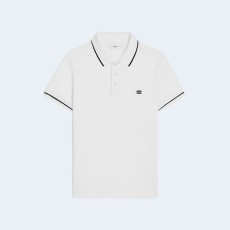 셀린느 코튼 피케 클래식 폴로 셔츠 화이트