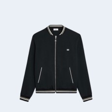 셀린느 더블 페이스 저지 트리옹프 지퍼 테디 재킷