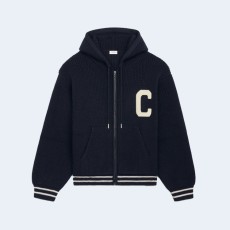 셀린느 컬리지 후드 울 스웨터 자켓