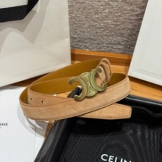 셀린느 트리옹프 벨트 스웨이드 25mm 금장