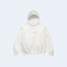 슈프림 x MM6 메종 마르지엘라 포일 박스 로고 후드 스웨트셔츠 화이트 24SS