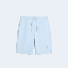 아미 스몰 하트 로고 쇼츠 스카이 블루