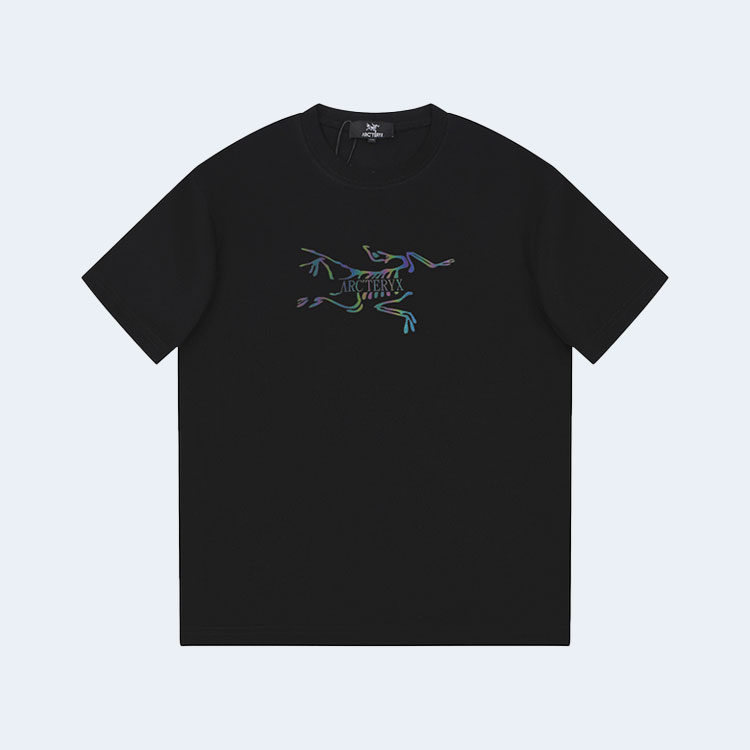 아크테릭스 3D 컬러풀 그래픽 티셔츠 블랙