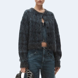 알렉산더왕 자카드 니트 플래드 가디건