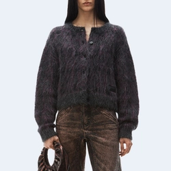 알렉산더왕 자카드 니트 플래드 가디건