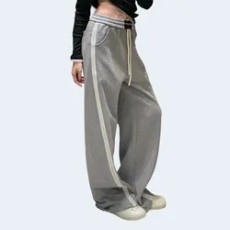 알렉산더왕 로고 밴딩 팬츠 그레이