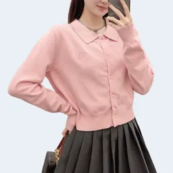 알렉산더왕 크롭 니트 가디건 핑크