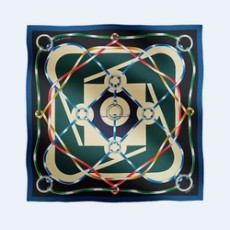 에르메스 Figure Artistique 90 마린 스카프