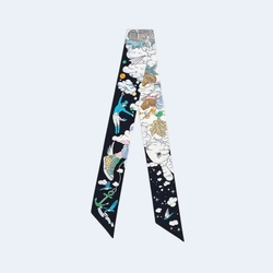 에르메스 Sur Mon Nuage 트윌리 블랙