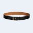에르메스 로메인 레더 벨트 블랙 금장 35mm