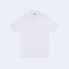 에르메스 솔리드 카라 폴로 셔츠 화이트