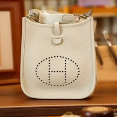 에르메스 에블린 16 아마존 백 아이보리 클레망스 & 팔라듐 하드웨어 (100% HAND MADE)