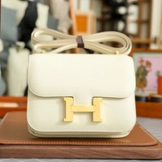 에르메스 콘스탄스 18 화이트 앱송 골드 하드웨어 (100% HAND MADE)