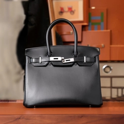 에르메스 버킨 30 르투르네 박스 블랙 팔라듐 하드웨어 (100% HAND MADE)