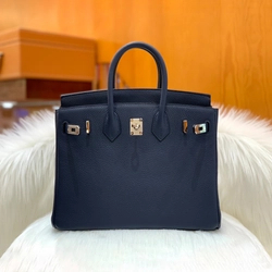 에르메스 버킨 25 르투르네 사파이어 블루 실버 하드웨어 (100% HAND MADE)