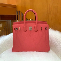에르메스 버킨 25 르투르네 립스틱 핑크 실버 하드웨어 (100% HAND MADE)