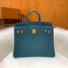 에르메스 버킨 25 르투르네 데님 블루 골드 하드웨어 (100% HAND MADE)