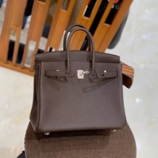 에르메스 버킨 25 르투르네 초코 브라운 실버 하드웨어 (100% HAND MADE)