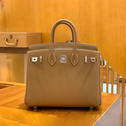 에르메스 버킨 25 르투르네 골든 브라운 실버 하드웨어 (100% HAND MADE)