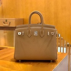 에르메스 버킨 25 르투르네 골든 브라운 실버 하드웨어 (100% HAND MADE)