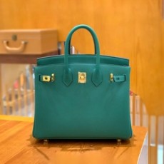 에르메스 버킨 25 르투르네 말라카이트 그린 골드 하드웨어 (100% HAND MADE)