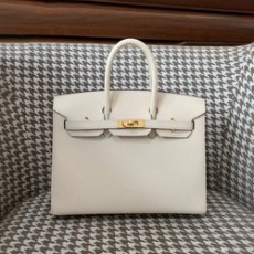 에르메스 버킨 25 셀리에 크림 화이트 골드 하드웨어 (100% HAND MADE)