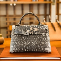 에르메스 미니 켈리 2 셀리에 리자드 옴브레 팔라듐 하드웨어 (100% HAND MADE)