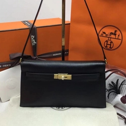 에르메스 켈리 엘란 블랙 골드/실버 (100% HAND MADE)