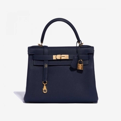에르메스 켈리 28 르투르네 blue nuit 골드 하드웨어 (100% HAND MADE)