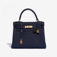 에르메스 켈리 28 르투르네 blue nuit 골드 하드웨어 (100% HAND MADE)