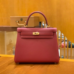 에르메스 켈리 25 르투르네 석류 레드 골드 하드웨어 (100% HAND MADE)