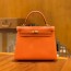 에르메스 켈리 25 르투르네 오렌지 레드 골드 하드웨어 (100% HAND MADE)