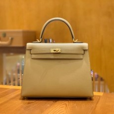 에르메스 켈리 25 셀리에 비스킷 골드 하드웨어 (100% HAND MADE)