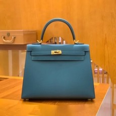 에르메스 켈리 25 셀리에 베르 보스포르 골드 하드웨어 (100% HAND MADE)