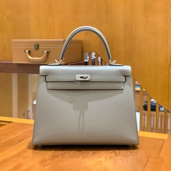 에르메스 켈리 25 셀리에 그레이 팔라듐 하드웨어 (100% HAND MADE)