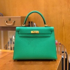 에르메스 켈리 25 셀리에 뱀부 그린 골드 하드웨어 (100% HAND MADE)
